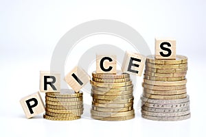 Staked coins suggesting prices increase or inflation