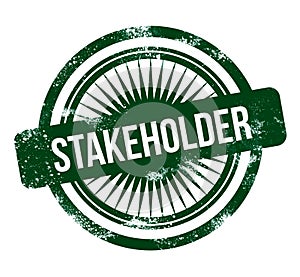 Stakeholder - green grunge stamp