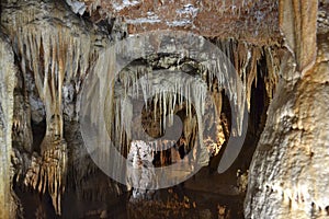 a stalactite cave in italy