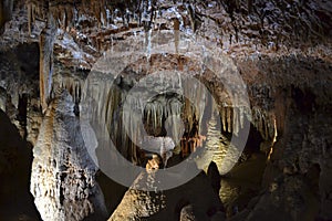 a stalactite cave in italy