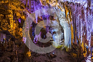 Stalactite cave Sorek in Israel, Beit Shemesh district