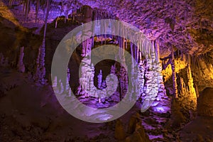 Stalactite cave Sorek in Israel, Beit Shemesh district,