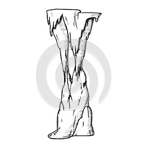 Stalactite Decorative Tunnel Element Ink Vector