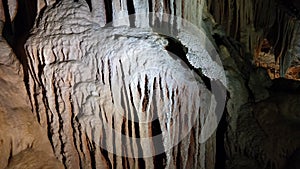 Stalactite formations in Buchan Caves