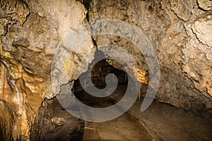 Stalactite natural underground cave, Demanovska, Slovakia