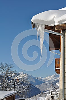 Stalactite on a roof