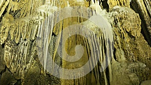 Stalactite stalagmite in the cave of Paradise caves - Thien Duong, Quang Binh, Vietnam