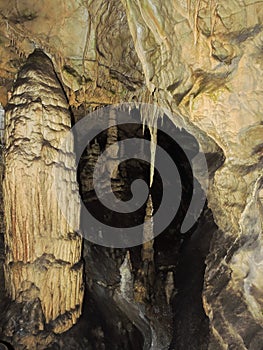 Stalactite and stalagmite cave, Slovakia