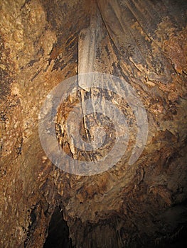 Stalactites in the Barton Creek Cave, Belize