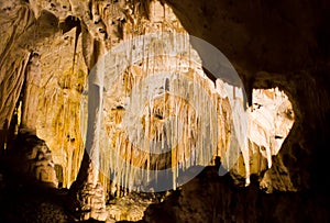 Stalactites & Columns In Carlsbad Caverns