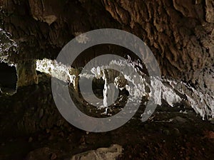 Stalactites and Columns of Upper Barac Cave, Croatia