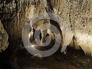 Stalactites and Columns of Upper Barac Cave, Croatia