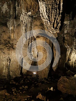 Stalactites and Columns of Upper Barac Cave, Croatia