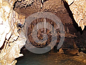 Stalactites in Danial Cave, Mazandaran, Iran