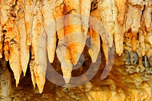 Stalactites forming.