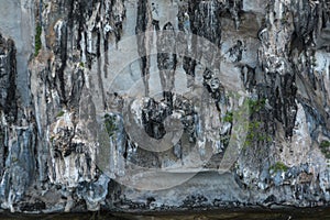 The stalactites in the sea.