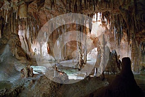 Stalactites and stalagmites photo