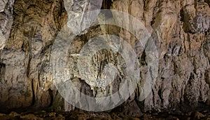 Stalactites and stalagmites at the Caves of Barac in the municipality of Rakovica