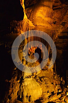 Stalactites and Stalagmites At The Christal Cave