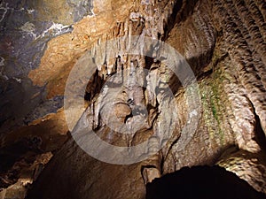 The Stalactites, stalagmites and columns at Luray Caverns Virginia
