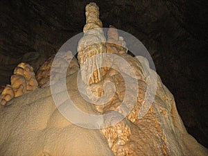 Stalactites and stalagmites underground world