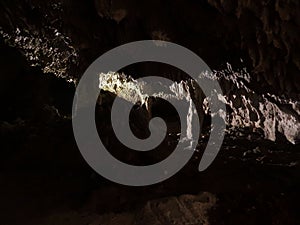 Stalactites of Upper Barac Cave, Croatia