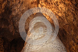 Stalagmite in Carlsbad Caverns