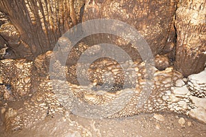 Stalagmite texture in cave