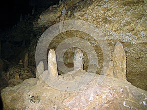 Stalagmites cave