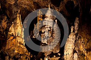 Stalagmites flowstones cave photo