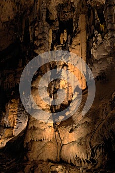 Stalagmites in grotto