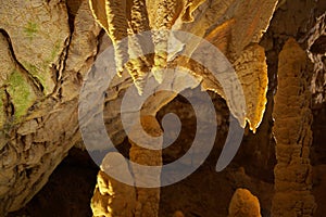 Stalagmites and stalactites photo