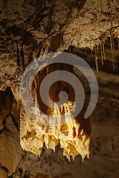 Stalagmites and stalactites photo