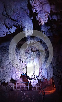 Stalagtite in the cave