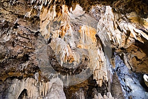 Stalagtites and stalagmites photo