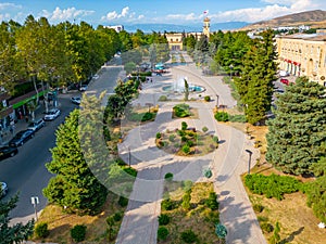 Stalin park and Stalin museum in the center of Gori, Georgia