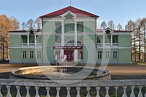 Stalin`s architecture building, which created a Soviet-era museum, Rybinsk, Russia
