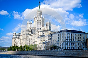 Stalin`s High-rise on Kotelnicheskaya embankment.