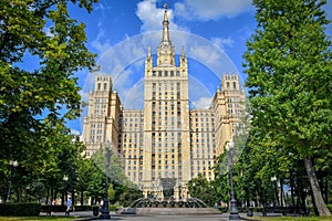 Stalin skyscraper building on Barrikadnaya Square