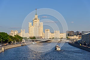 Stalin skyscraper on the Kotelnicheskaya Embankment in Moscow, Russia
