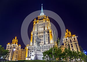 Stalin skyscraper in Moscow (height - 206 m), was built in 1953-1957..