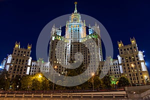 Stalin skyscraper - Residential building on Kotelnicheskaya embankment in Moscow - one of the 