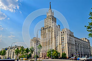 Stalin skyscraper residential building at the Red Gate Square