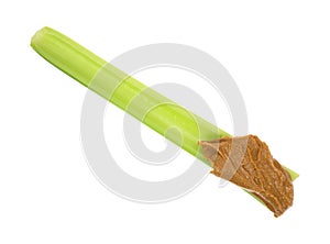 Stalk of celery with peanut butter