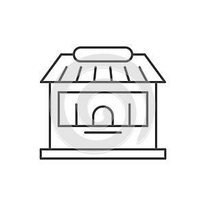 Stall or kiosk line icon