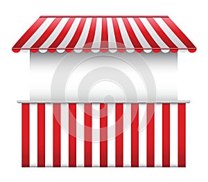 Stall with Striped Awning