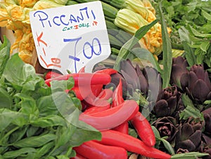 Stall with vegetables