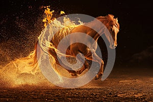 Stallion Ignites the Track with Fiery Hooves