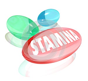 Stamina Word Capsule Pills Medication Supplement photo