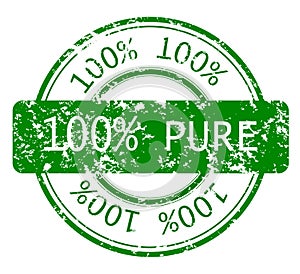 Stamp with 100% PURE